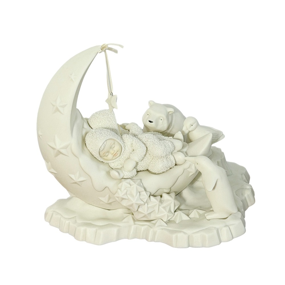 Snowbabies Dept 56 "Somewhere in Dreamland" Penguin Polar Bear Moon and Stars